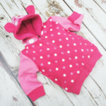 Βρεφικό φούτερ με κουκούλα Pink Spotted